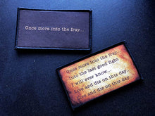 Once more into the fray...