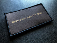 Once more into the fray...